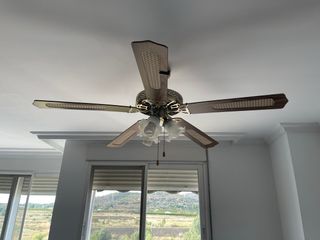 Ventilador de techo madera y metal