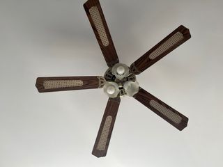 Ventilador de techo madera y metal