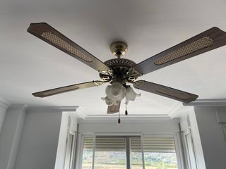 Ventilador de techo madera y metal