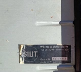 Piastra riscaldante smaltata West Germany vintage