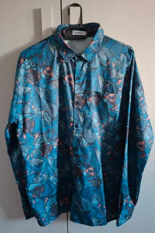 Camicia XL fantasia blu