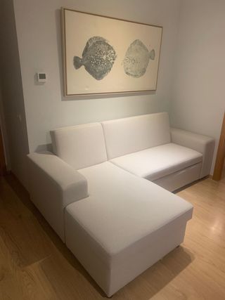 Sofá cama con chaise longue Sklum Beig