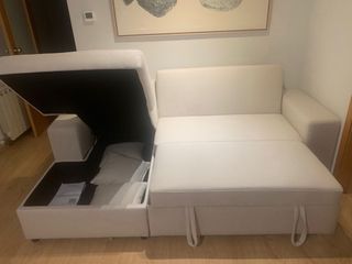 Sofá cama con chaise longue Sklum Beig