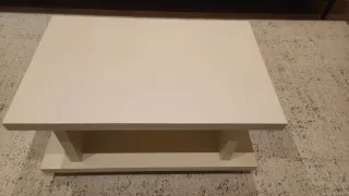 Mesita de salón/TV beige y blanca