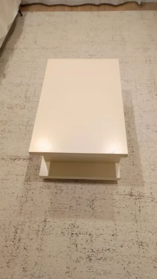 Mesita de salón/TV beige y blanca