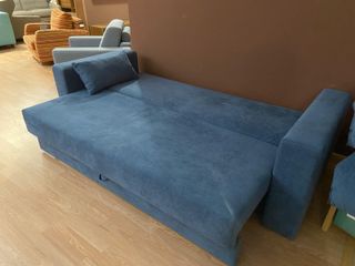 Sofá Cama Azul Tela