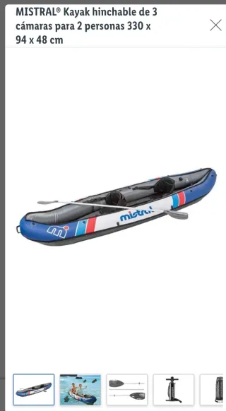 Kayak hinchable Mistral para reparar