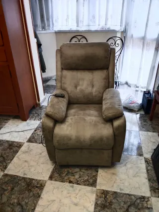 Sillón relax beige/gris