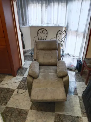 Sillón relax beige/gris