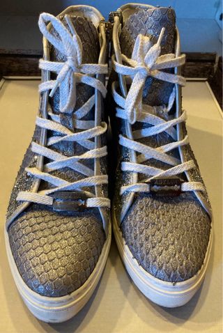 Sneakers Asylum Argento Tg 41 Laccio e Zip