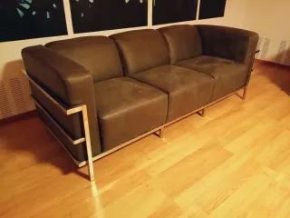 Conjunto Sofás Piel 3+2+1 Diseño Vintage