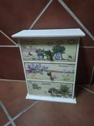 Joyero Madera 3 Cajones Estilo Provenzal