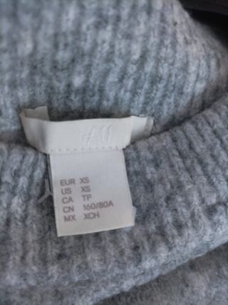 Maglione H&M perle e strass grigio