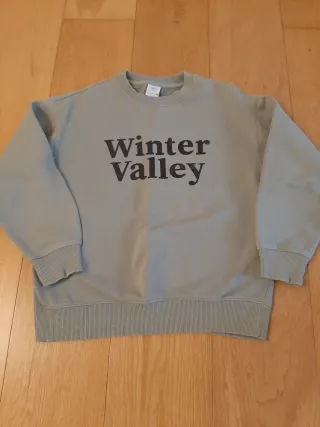 Sudadera Zara verde claro talla 11.12