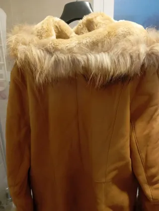 Abrigo piel cordero y pelo