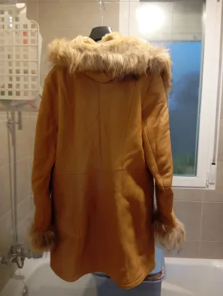 Abrigo piel cordero y pelo