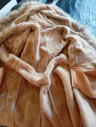 Abrigo piel cordero y pelo