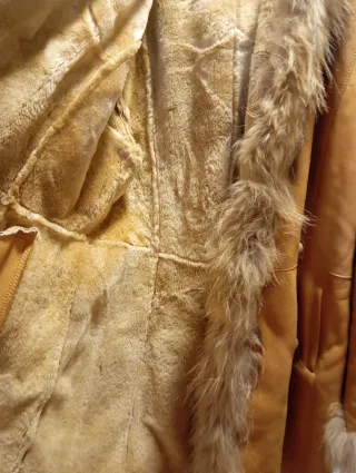 Abrigo piel cordero y pelo