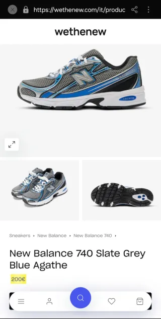 New Balance 740 Slate