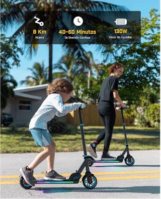 Patinete Eléctrico Infantil con Luces