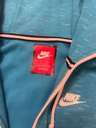 Sudadera Nike Azul con Capucha y Cremallera