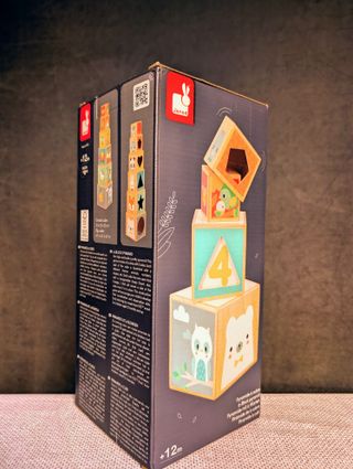 Pirámide de cubos Janod madera bebé NUEVA