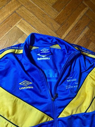 Giacca Umbro Vintage Track Jacket Blu Giallo Full