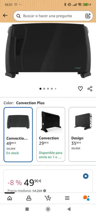 Cecotec Ready Warm 6600 Bajo Consumo