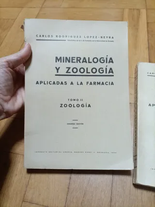 1934 Mineralogía y zoología aplicadas a la farmaci