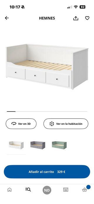 Cama Diván Ikea Hemnes Blanca