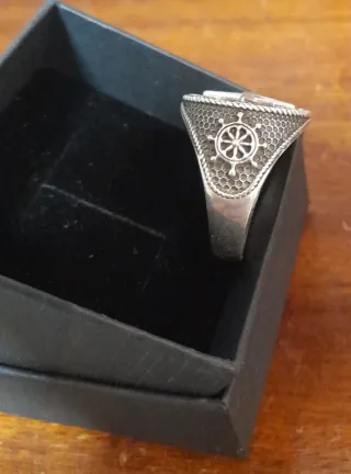 Anillo Plata Hombre Talla Grande