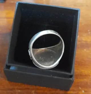 Anillo Plata Hombre Talla Grande