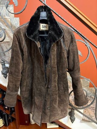 Cappotto montone donna pelle scamosciata