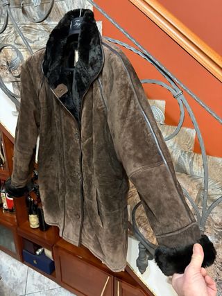 Cappotto montone donna pelle scamosciata