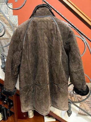 Cappotto montone donna pelle scamosciata