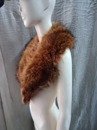 Collo stola scialle vera pelle lunghezza  cm 106