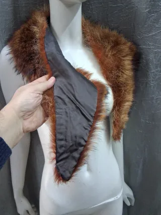 Collo stola scialle vera pelle lunghezza  cm 106