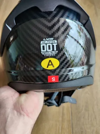 Casco integral S negro pintura carbono