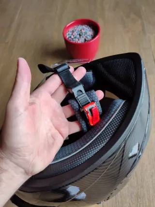 Casco integral S negro pintura carbono