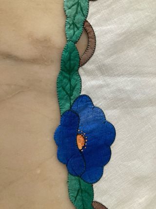 Tapete de hilo con flores