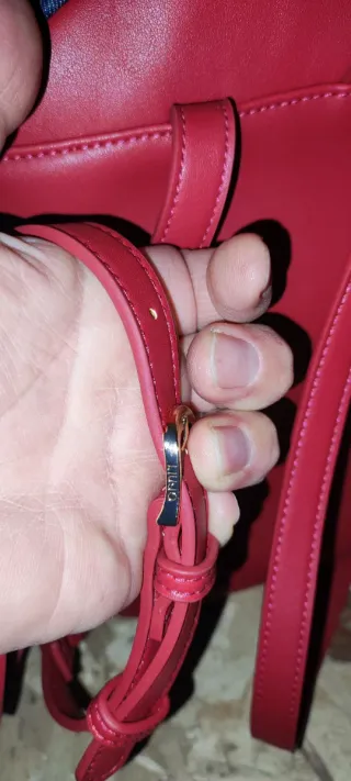 Zainetto Liu Jo Denim con Dettagli Rossi