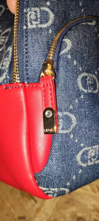 Zainetto Liu Jo Denim con Dettagli Rossi