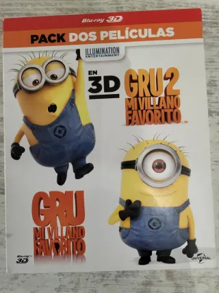 Pack 2 Películas Blu-ray 3D Minions Español