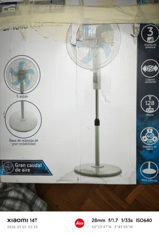 Ventilador Sonifer 45W 128cm