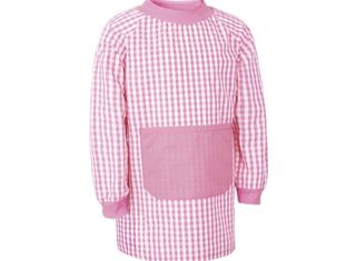Bata infantil rosa cuadros talla 18 meses