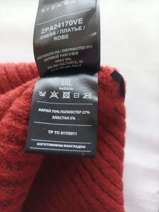 Abito maglia John Richmond rosso ruggine