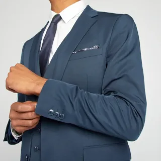 Chaqueta traje azul Kiabi Talla S Slim fit