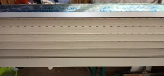 Cajón y persiana de aluminio beig 120x20