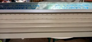 Cajón y persiana de aluminio beig 120x20