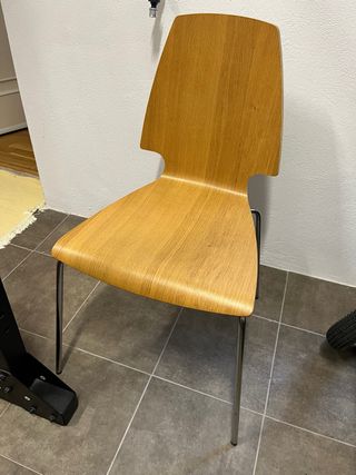 4 sillas de cocina madera y metal